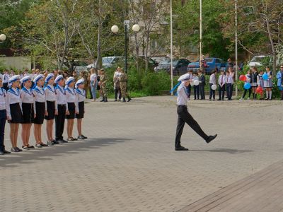 Смотр-конкурс строя и песни в честь Дня Победы